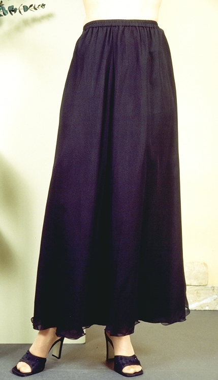 100% Silk Chiffon Skirt ( Plus Sizes )